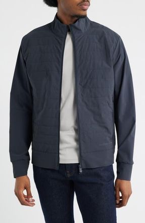 Save The Duck Water Repellent Quilted Front Jacket in Blue Black at Nordstrom, Size Xx-Large