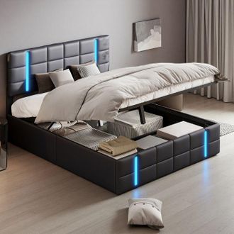 OEM Cama 140x190 - 3yz - Puerto Usb - Led Integrada - Almacenamiento Hidr&aacute;ulico