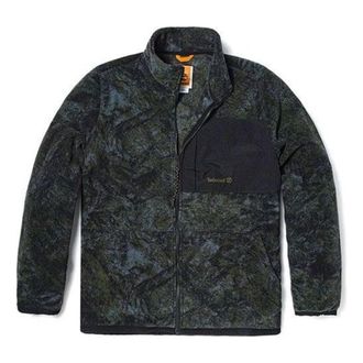 Timberland Camo Print Fleece Jacket Green Black A6KES-DX0