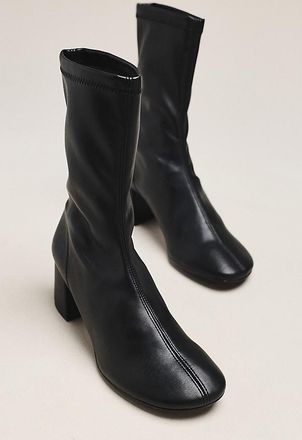 Maeve Block Heel Sock Boots
