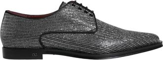 Dolce & Gabbana Zilveren Derby Formele Schoenen - Heren - Veterschoenen - Grijs - 43 EU - Schoenen