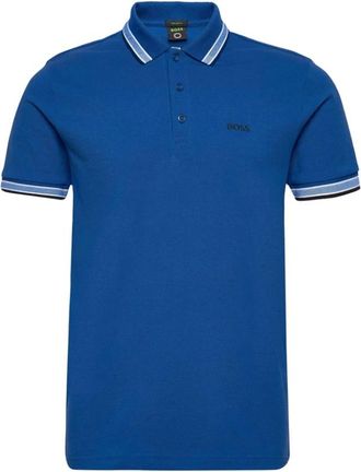 HUGO BOSS Heren, Tops, Blauw, Maat: 3XL Katoen