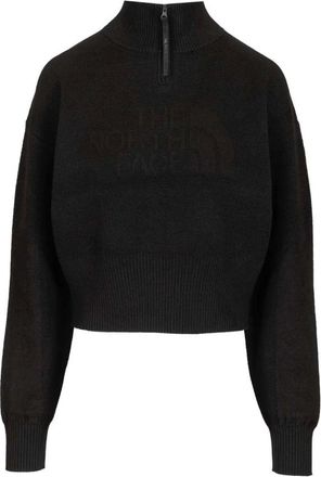 The North Face Fitness, Dames, Zwart, L, Katoen, Half-Zip Logo Sweatshirt
