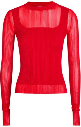 Sportmax Ribbed Fine-knit top - Red - XS (UK6 / XS)