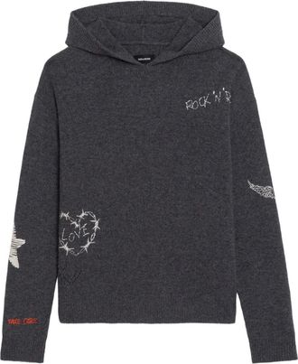 Zadig&Voltaire Felpa Markyz con ricamo - Grigio
