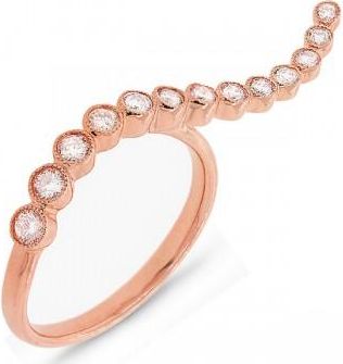 Allurez 0.44ct 14k Rose Gold Diamond Ladys Ring