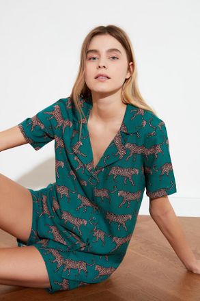 Trendyol Vrouw/Meisje Kraag Pyjama Set 2 pak