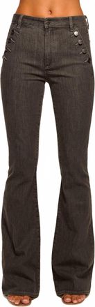 Ramy Brook Helena High-Rise Flare Jean In Grey Wash