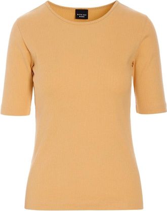 Bitte Kai Rand Ribgebreide Blouse - Dames - T-shirts - Oranje - XS - Katoen - Tops