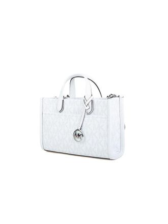Michael Kors Logo-Print Coated Canvas Tote Bag - White