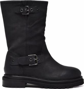 Janet & Janet Schoenen, Dames, Zwart, 40 EU, Leer, Janet & Janet stivali