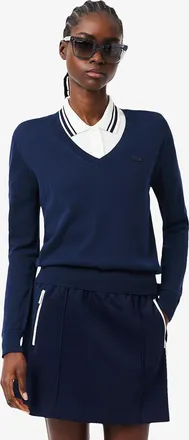 Lacoste Trui met V-hals en lange mouwen