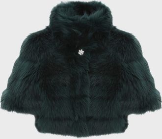 Gorski Reversible Merinillo Lamb Shearling Bolero Jacket With Cropped Sleeves