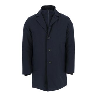 Save The Duck Single-Breasted Coats, male, Blue, M, Save The Duck Coats