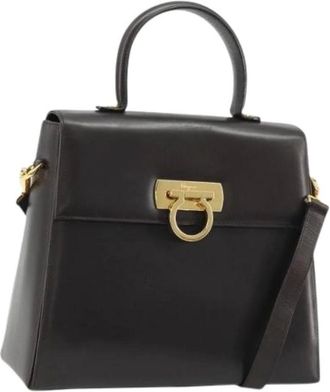 Ferragamo Pre-owned Handbags, female, Brown, Size: ONE SIZE Pre-owned Hand Bag