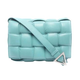 Bottega Veneta Pre-owned Cross Body Bags, female, Blue, Size: ONE SIZE Pre-owned Padded Cassette Leather Shoulder Bag