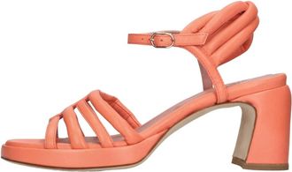 Lorena Paggi 41552 Sandalen met hoge hak - Dames - Sandalen met hakken - Oranje - 41 EU - Leer - Schoenen