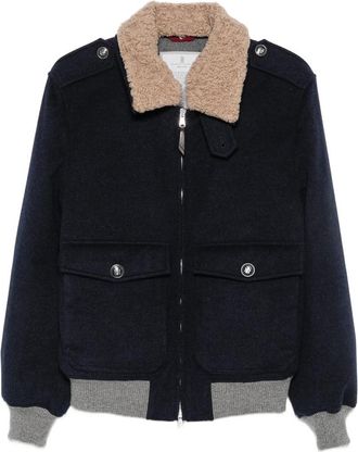 Brunello Cucinelli Shearling-collar Bomber Jacket