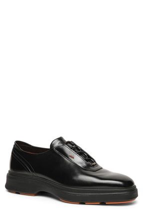 Santoni Easy Nova Derby in Black at Nordstrom, Size 11