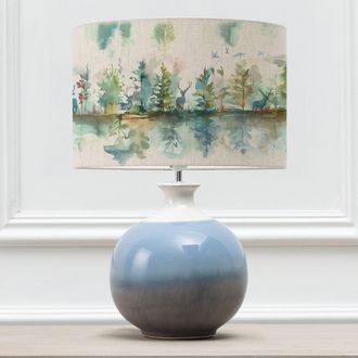 Voyage Maison Neso Ta Table Lamp With Wilderness Eva Lampshade in Blue