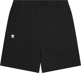 Aape By A Bathing Ape logo-print shorts - men - Cotton/Polyester - M - Black