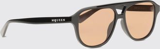 Alexander McQueen McQueen Occhiali da sole squadrati in acetato con logo a contrasto