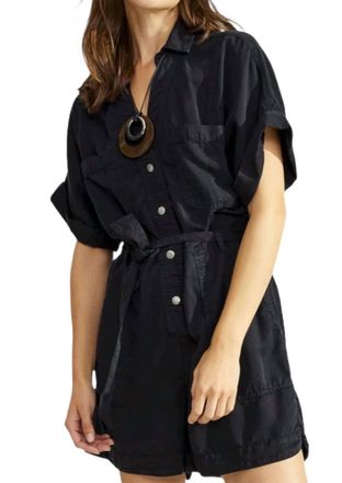 Summum Breezy Tencel Playsuit In Black
