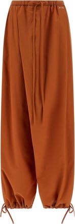 Marni Orange Cotton Casual Womens Pants