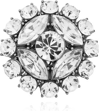 Dolce & Gabbana Broche met schitterende kristallen - Heren - Broches - Grijs - ONE Size - Accessoires