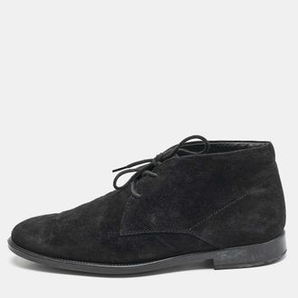 Tod's Tods Black Suede Ankle Length Boots