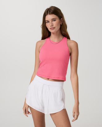 Vuori Clothing Pose Plyo Tank Top | Sunset Pink | XS, Size Extra Small