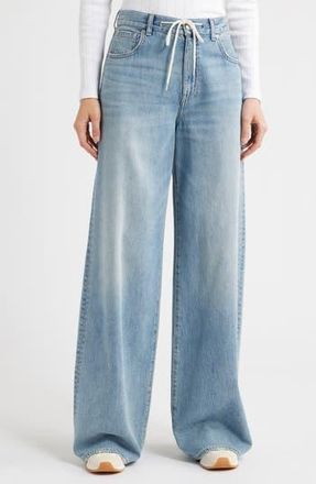 Madewell Superwide Leg Drawstring Jeans in Daffodill Wash at Nordstrom Rack, Size 25
