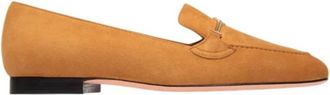 Bally Daily Emblem Suede Leather Loafers, Brand Size 35 ( US Size 4.5 )