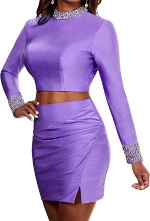 Rachel Allan Two-Piece Dress In Lilac