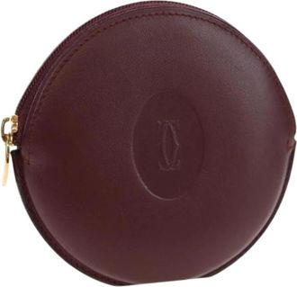 Cartier Pre-owned Coin Purse - Dames - Vintage Accessoires - Rood - ONE Size - Leer - Vintage