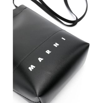 Marni Grained Faux Leather Belt Bag - Black