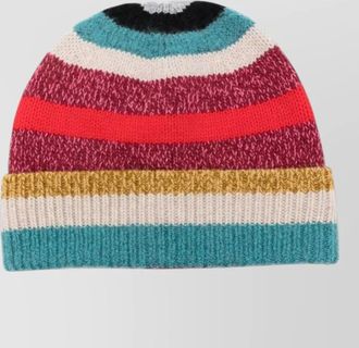 Paul Smith striped ribbed beanie