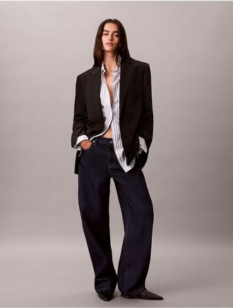 Calvin Klein Jeans Calvin Klein Womens Relaxed Barrel Jeans - Blue - 24W x 30L