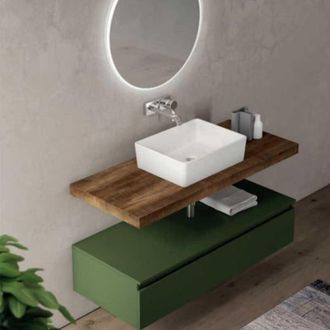 Savini Mensolone Singolo da 100 cm - Spessore 6 cm - Tabacco