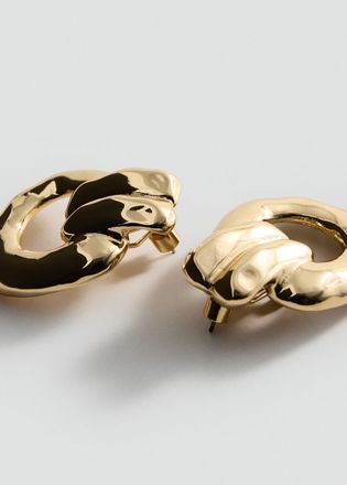 Mango Orecchini anelli rilievo oro - Donna - Taglia unica - MANGO