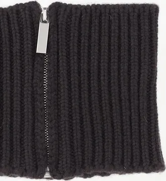 SA SU PHI Womens Cashmere Knit Neck Warmer Dark Brown Scarf Scarfs