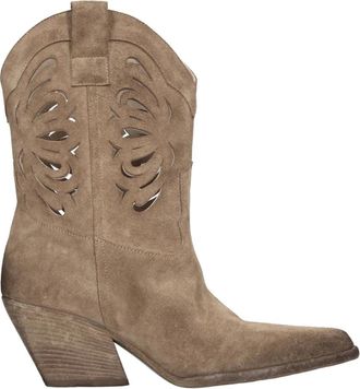 Elena Iachi Schoenen, Dames, Bruin, 38 EU, Leer, Texaanse Enkellaarsjes