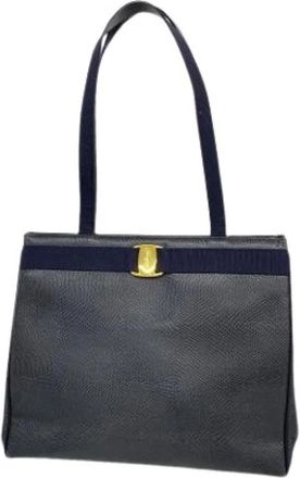 Ferragamo Pre-owned Tote Bags, female, Black, Size: ONE SIZE Pre-owned Tote Bag