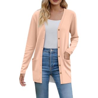 Generic Uwdiohq Summer Cardigans for Women UK Navy Cardigans Cotton Cardigan Women Wool for Lady Blue White Cropped Black Winter Varsity Multi Colour Brown Kn