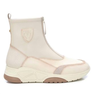 Xti Womens Carmela Leather Casual Booties In Ice