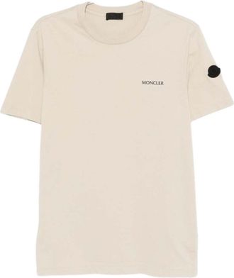 Moncler Beige Crew Neck T-Shirt