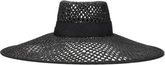 Ted Baker Accessoires, Dames, Zwart, ONE Size, Linnen, Zwarte Elegante Jullisi Hoed
