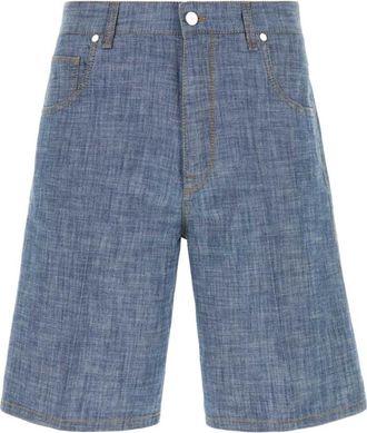 Fendi Blue Solid Shorts