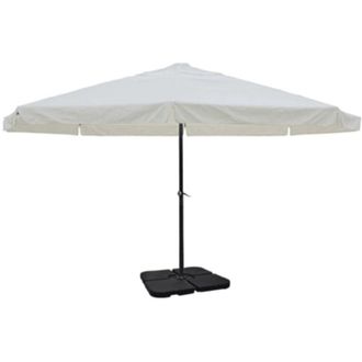 vidaXL Vidaxl Sombrilla De Jard&iacute;n Con Base Port&aacute;til Aluminio Blanco