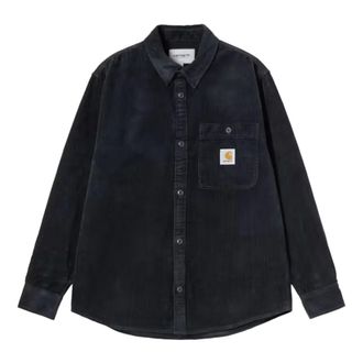 Carhartt Work in Progress Overhemden, Heren, Blauw, M, L/S Flint Shirt